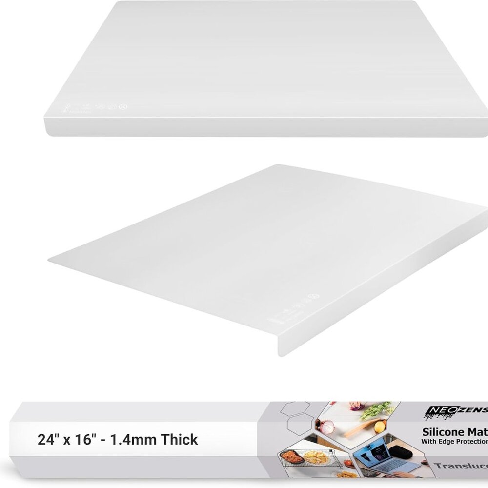 Large Silicone Mat with Edge Protection Heat Resistant Non-Slip Easy to Clean